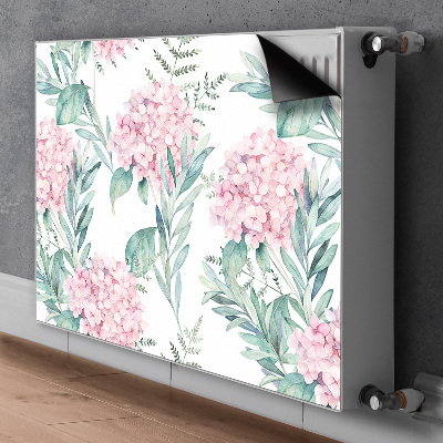 Magnetisk radiatorkåpa Ljusrosa blommor