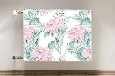 Magnetisk radiatorkåpa Ljusrosa blommor