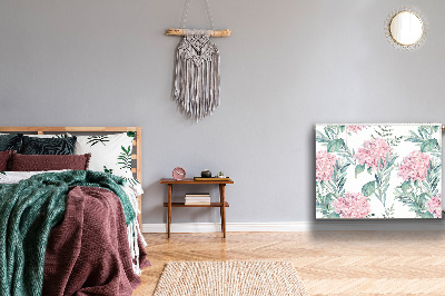Magnetisk radiatorkåpa Ljusrosa blommor