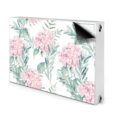 Magnetisk radiatorkåpa Ljusrosa blommor
