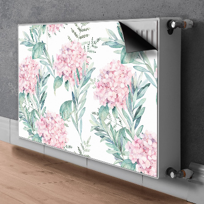 Magnetisk radiatorkåpa Ljusrosa blommor
