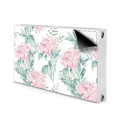 Magnetisk radiatorkåpa Ljusrosa blommor