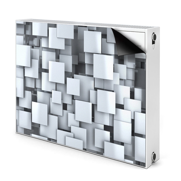 Magnetisk radiatorkåpa Gråa block