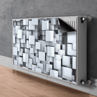 Magnetisk radiatorkåpa Gråa block