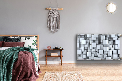 Magnetisk radiatorkåpa Gråa block