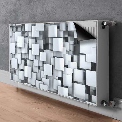 Magnetisk radiatorkåpa Gråa block