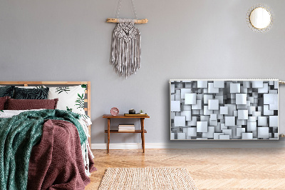Magnetisk radiatorkåpa Gråa block