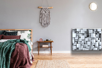 Magnetisk radiatorkåpa Gråa block