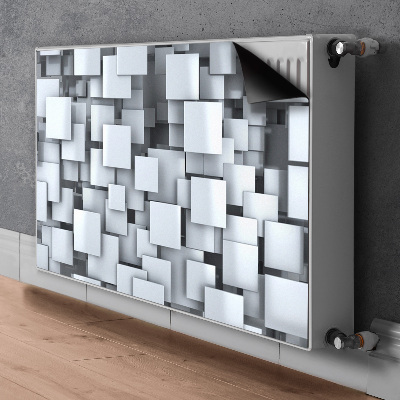 Magnetisk radiatorkåpa Gråa block