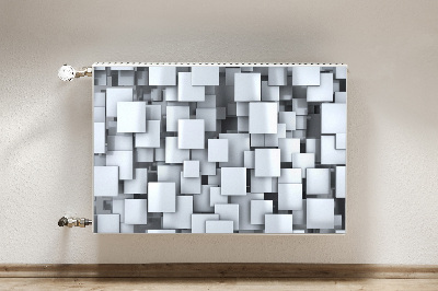 Magnetisk radiatorkåpa Gråa block