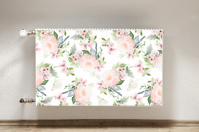 Magnetisk radiatorkåpa Pastellblommor