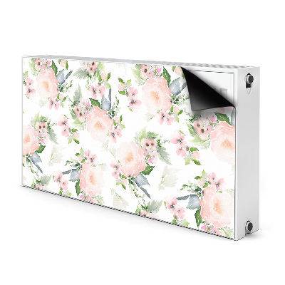 Magnetisk radiatorkåpa Pastellblommor