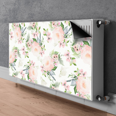 Magnetisk radiatorkåpa Pastellblommor