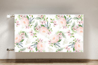 Magnetisk radiatorkåpa Pastellblommor