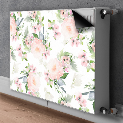 Magnetisk radiatorkåpa Pastellblommor
