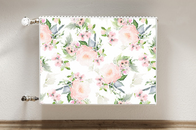 Magnetisk radiatorkåpa Pastellblommor