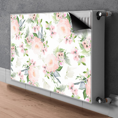 Magnetisk radiatorkåpa Pastellblommor