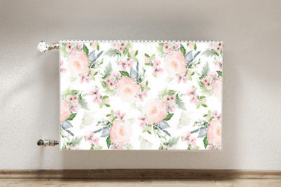 Magnetisk radiatorkåpa Pastellblommor