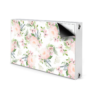 Magnetisk radiatorkåpa Pastellblommor