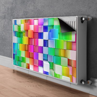 Magnetisk radiatorkåpa Färgglad abstraktion