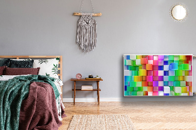 Magnetisk radiatorkåpa Färgglad abstraktion