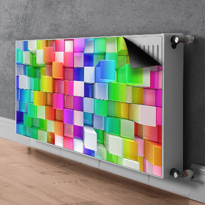 Magnetisk radiatorkåpa Färgglad abstraktion