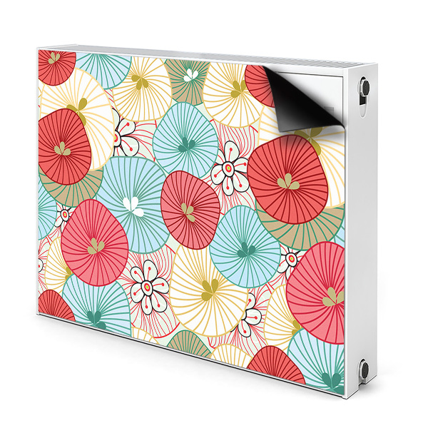 Magnetiskt radiatorskydd Blommönster