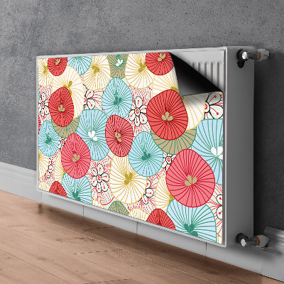 Magnetiskt radiatorskydd Blommönster