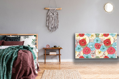 Magnetiskt radiatorskydd Blommönster