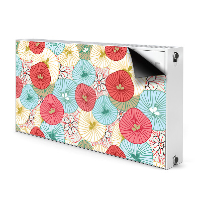 Magnetiskt radiatorskydd Blommönster