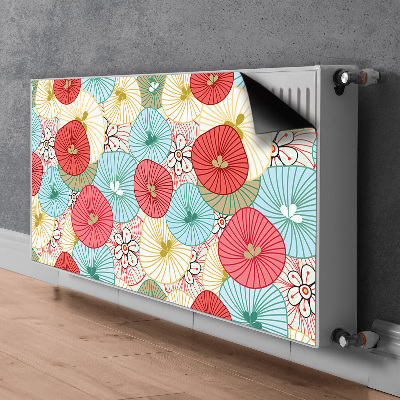 Magnetiskt radiatorskydd Blommönster