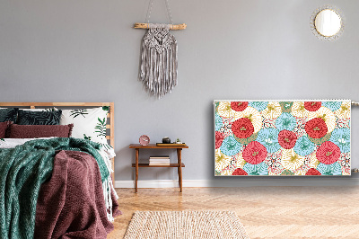 Magnetiskt radiatorskydd Blommönster