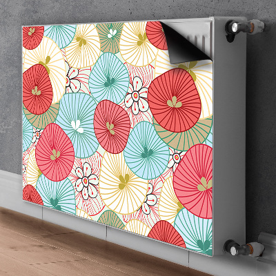 Magnetiskt radiatorskydd Blommönster