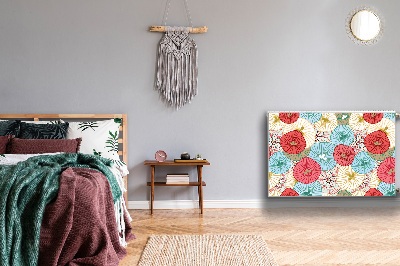Magnetiskt radiatorskydd Blommönster