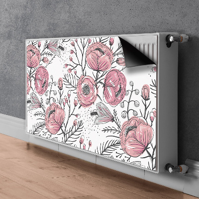 Magnetisk radiatorkåpa Pastellrosor Art