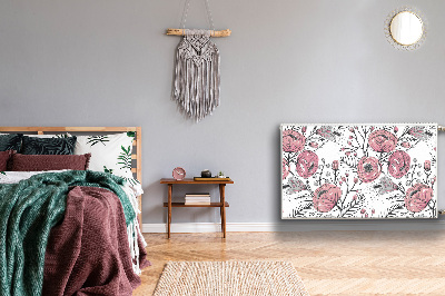 Magnetisk radiatorkåpa Pastellrosor Art