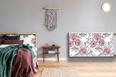 Magnetisk radiatorkåpa Pastellrosor Art