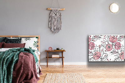 Magnetisk radiatorkåpa Pastellrosor Art