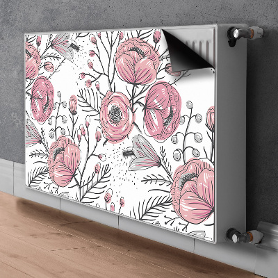 Magnetisk radiatorkåpa Pastellrosor Art