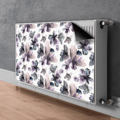 Magnetisk radiatorkåpa Mörka blommor