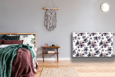 Magnetisk radiatorkåpa Mörka blommor