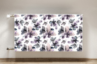 Magnetisk radiatorkåpa Mörka blommor