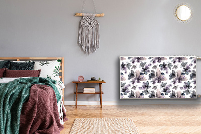 Magnetisk radiatorkåpa Mörka blommor