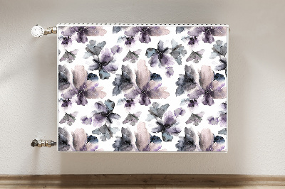 Magnetisk radiatorkåpa Mörka blommor