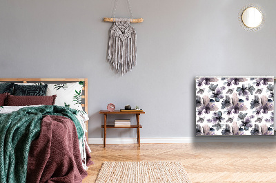 Magnetisk radiatorkåpa Mörka blommor