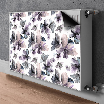 Magnetisk radiatorkåpa Mörka blommor