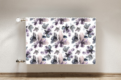 Magnetisk radiatorkåpa Mörka blommor