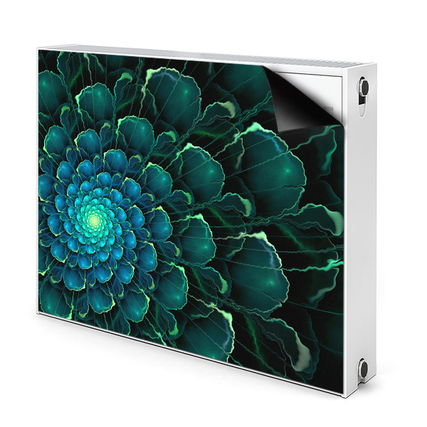 Magnetiskt radiatorskydd Grön blomma