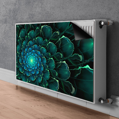 Magnetiskt radiatorskydd Grön blomma