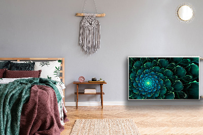 Magnetiskt radiatorskydd Grön blomma